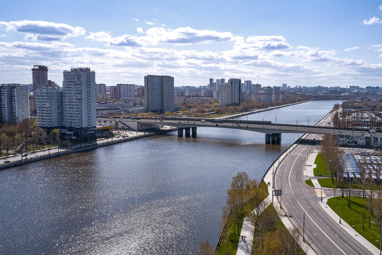 Нагатинский мост. Город Москва. Московский мост. Самый длинный мост в Москве.